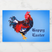 mannetjes galinacous, rooster Gepersonaliseerd Sparkling Wijnetiket (Enkel label)