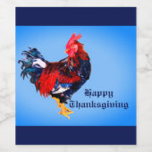 mannetjes galinacous, rooster Gepersonaliseerd Wijn Etiket (Enkel label)