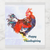 mannetjes galinacous, rooster Gepersonaliseerd Wijn Etiket (Enkel label)