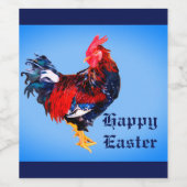 mannetjes galinacous, rooster Gepersonaliseerd Wijn Etiket (Enkel label)