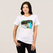 Mannetjes Pauw Zonnend Tri-Blend Shirt (Voorkant volledig)