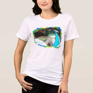 Mannetjes Pauw Zonnend Tri-Blend Shirt