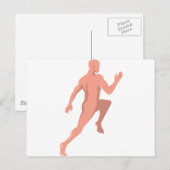 mannetjesanatomie achteraan briefkaart (Voorkant / Achterkant)