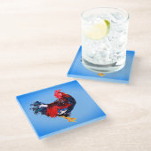 mannetjesdier glazen onderzetter (Schuin)