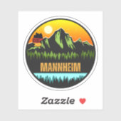 Mannheim, Baden-Württemberg Duitsland Sticker (Vel)