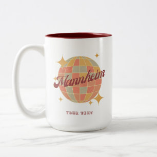 Mannheim Deutschland Retro  Briefkaart Tweekleurige Koffiemok