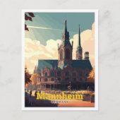 Mannheim Duitsland Reizen Kunst Vintage Illustrati Briefkaart (Voorkant)