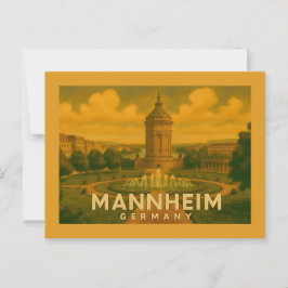 Mannheim Duitsland Stad Kunst Briefkaart
