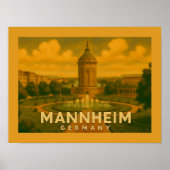 Mannheim Duitsland Stad Kunst Poster (Voorkant)