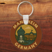 Mannheim Duitsland Stad Kunst Sleutelhanger (Voorkant)
