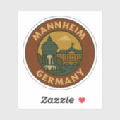Mannheim Duitsland Stad Kunst Sticker (Vel)