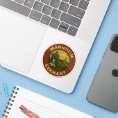Mannheim Duitsland Stad Kunst Sticker (Laptop met iPhone)