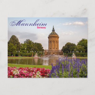 Mannheim Duitsland Toren Reis Ansichtkaart Briefkaart