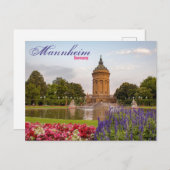 Mannheim Duitsland Tower Schilderachtig Briefkaart (Voorkant / Achterkant)