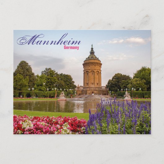 Mannheim Duitsland Tower Schilderachtig Briefkaart (Voorkant)