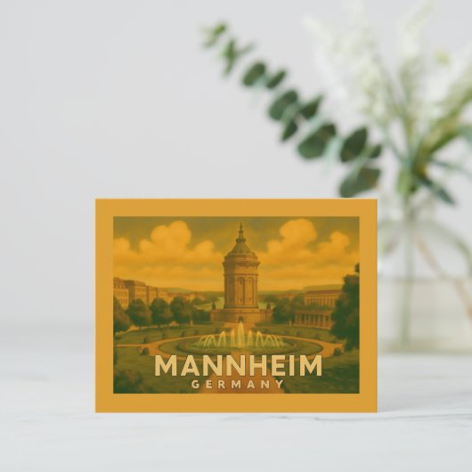 Mannheim Germany City Art Briefkaart (Staand voorkant)