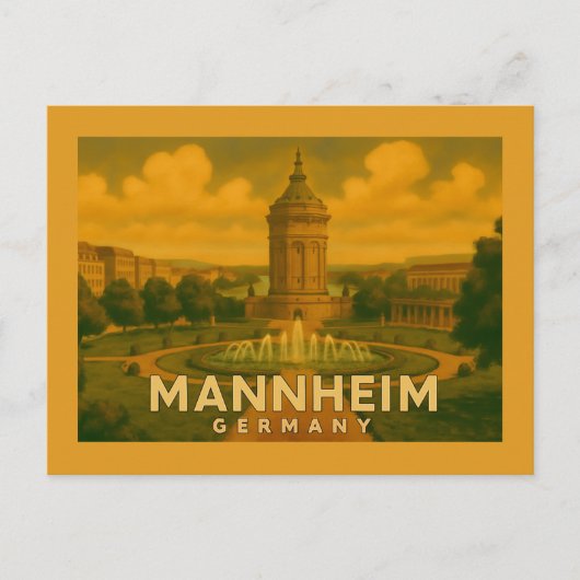 Mannheim Germany City Art Briefkaart (Voorkant)