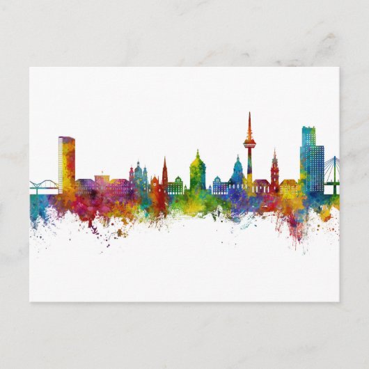 Mannheim Germany Skyline Briefkaart (Voorkant)