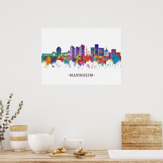 Mannheim Germany Skyline Poster (Keuken)