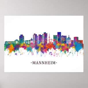 Mannheim Germany Skyline Poster