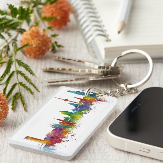 Mannheim Germany Skyline Sleutelhanger (Voorkant Rechts)