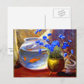 Mannheim - Goldfish Bowl en Flowers Briefkaart (Voorkant / Achterkant)