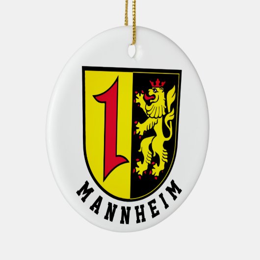 Mannheim jas Arms Keramisch Ornament (Rechts)