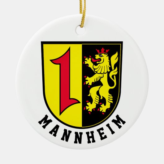 Mannheim jas Arms Keramisch Ornament (Voorkant)