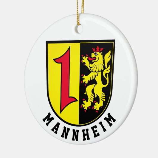 Mannheim jas Arms Keramisch Ornament (Links)