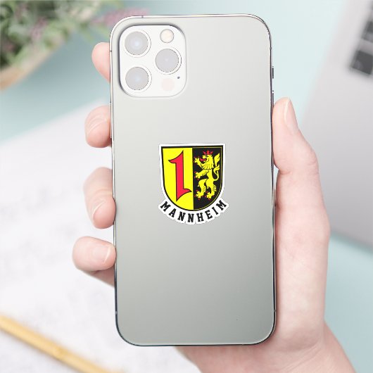 Mannheim jas Arms Sticker (Telefoon)