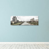 Mannheim Neckar (Neckarpromenade) Canvas Afdruk (Insitu (Houten vloer))