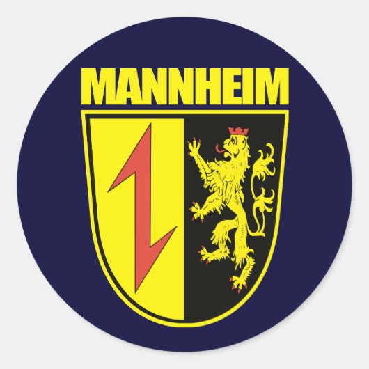 Mannheim Ronde Sticker (Voorkant)