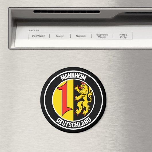 Mannheim Round Emblem Magneet (Insitu (Vaatwasser))