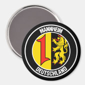 Mannheim Round Emblem Magneet (Voorkant / Achterkant)