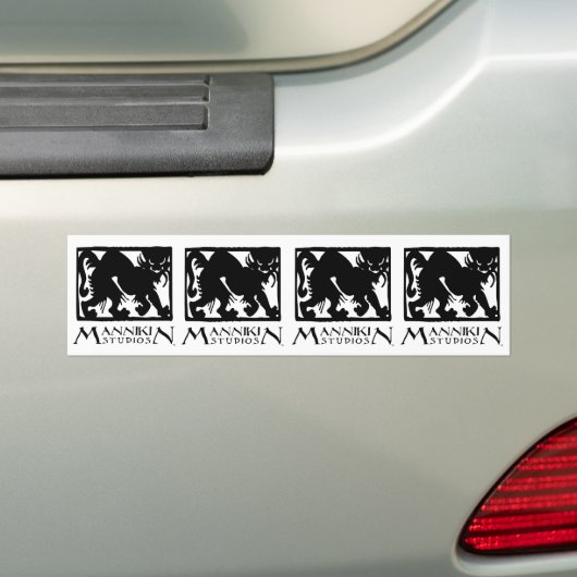 Mannikin Studios logo sticker (Op auto)