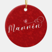 Mannin, Isle of Man Flag Heart, Manx Ornament (Voorkant)