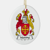 Manning Family Crest Keramisch Ornament (Rechts)