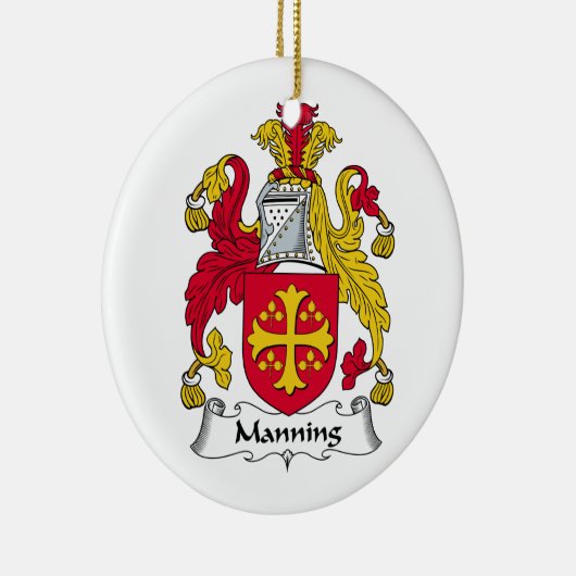 Manning Family Crest Keramisch Ornament (Rechts)