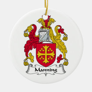 Manning Family Crest Keramisch Ornament
