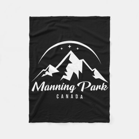 Manning Park Canada Skigebied Snowboarden Fleece Deken (Voorkant)