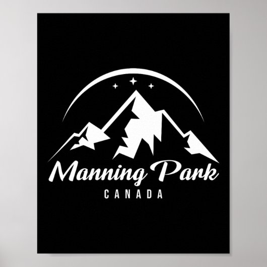 Manning Park Canada Skigebied Snowboarden Poster (Voorkant)