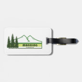 Manning Provincial Park Groene Strepen Bagagelabel (Achterkant horizontaal)