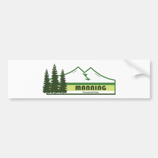 Manning Provincial Park Groene Strepen Bumpersticker (Voorkant)