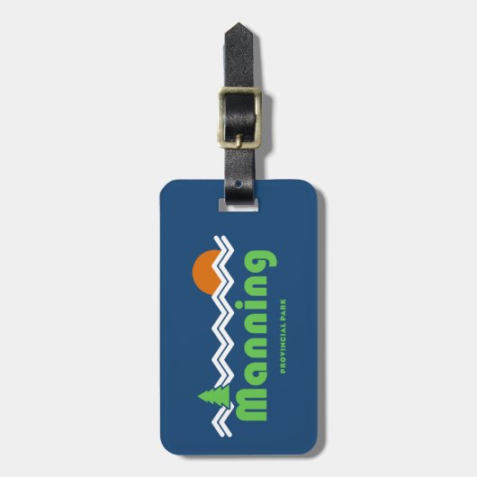 Manning Provincial Park Retro Bagagelabel (Voorkant verticaal)