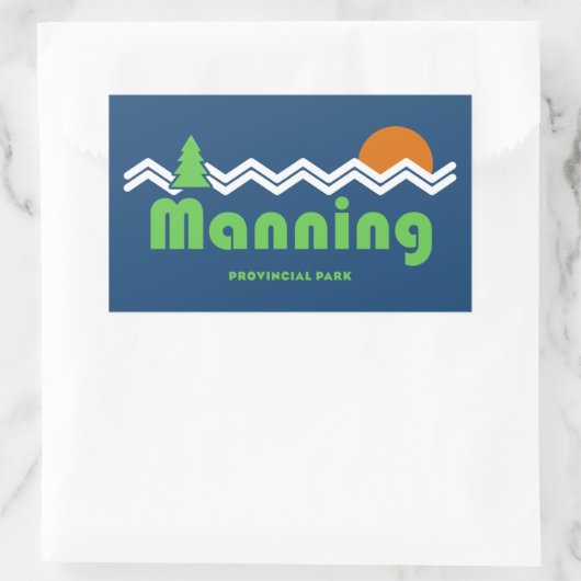 Manning Provincial Park Retro Rechthoekige Sticker (Tas)