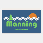 Manning Provincial Park Retro Rechthoekige Sticker (Voorkant)