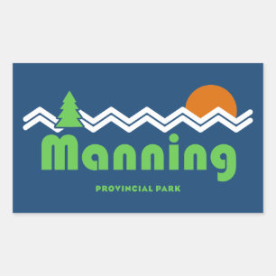 Manning Provincial Park Retro Rechthoekige Sticker