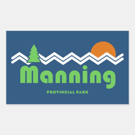 Manning Provincial Park Retro Rechthoekige Sticker (Voorkant)