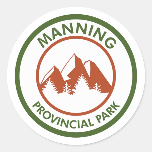 Manning Provincial Park Ronde Sticker (Voorkant)