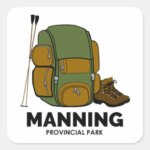 Manning Provincial Park-rugzak Vierkante Sticker